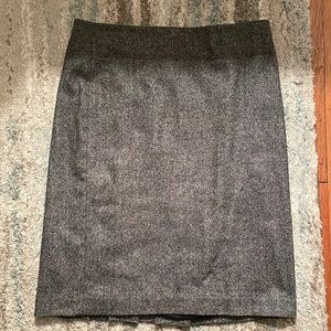 Loft Gray wool lined skirt